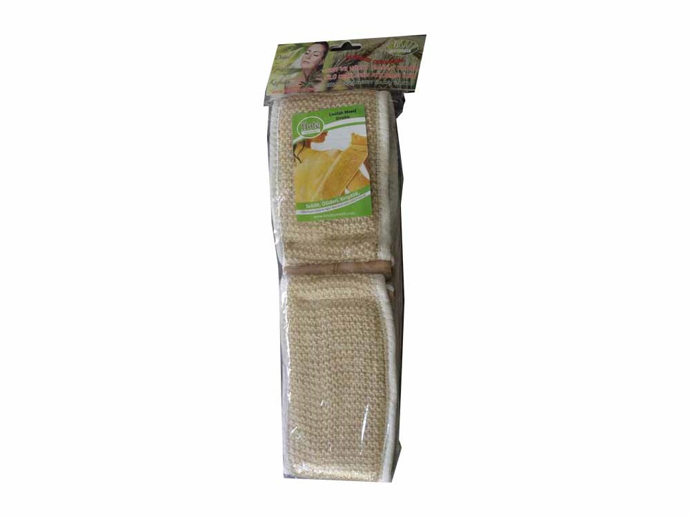 1100<br><br>Sisal + Loofah (Kabak) Ahşap Saplı Lif Çift Taraflı