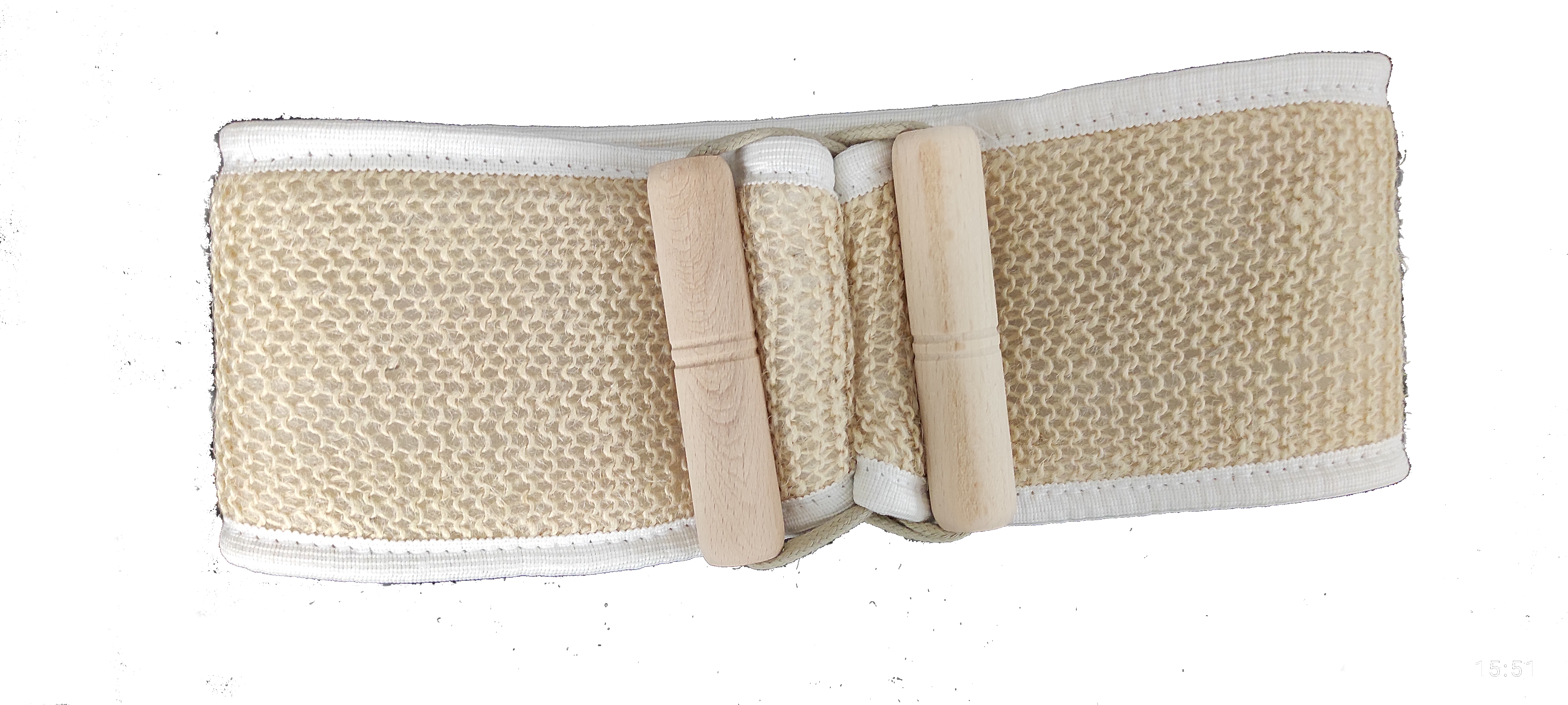 1100<br><br>Sisal + Loofah (Kabak) Ahşap Saplı Lif Çift Taraflı