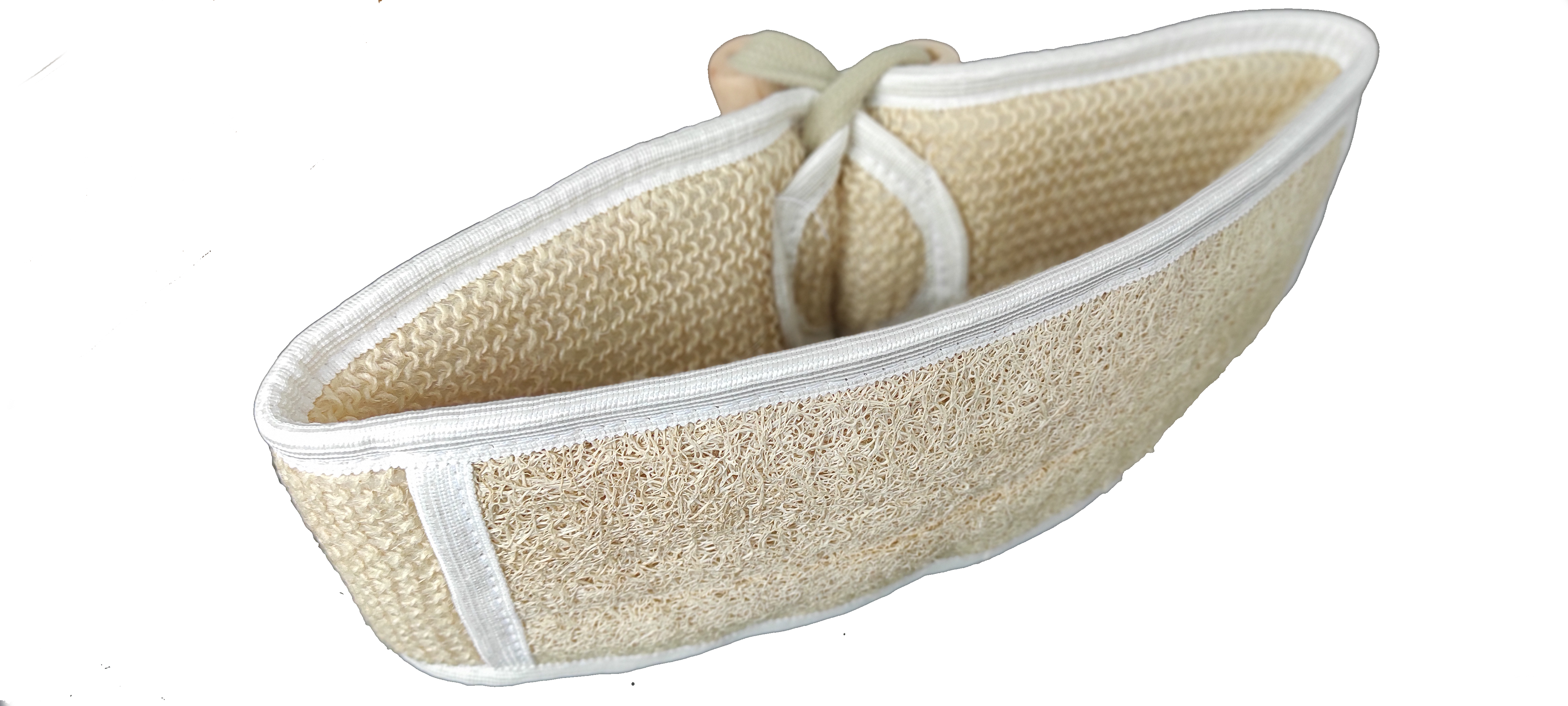 1100<br><br>Sisal + Loofah (Kabak) Ahşap Saplı Lif Çift Taraflı